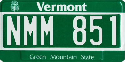 VT license plate NMM851