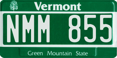 VT license plate NMM855