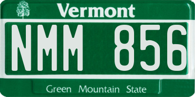 VT license plate NMM856