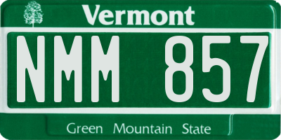 VT license plate NMM857