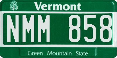 VT license plate NMM858