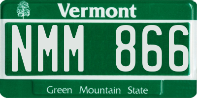 VT license plate NMM866