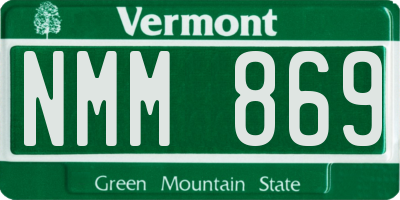 VT license plate NMM869