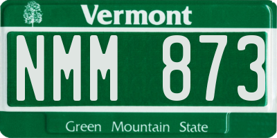 VT license plate NMM873