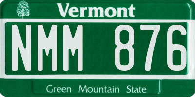 VT license plate NMM876