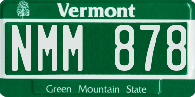 VT license plate NMM878