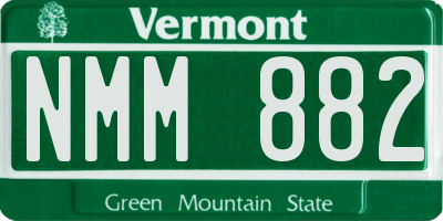 VT license plate NMM882