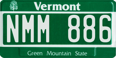 VT license plate NMM886
