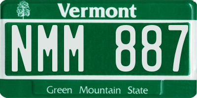 VT license plate NMM887