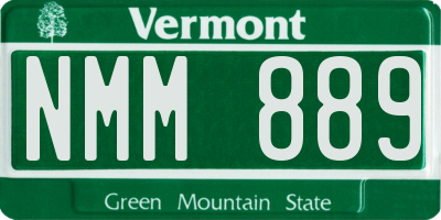 VT license plate NMM889