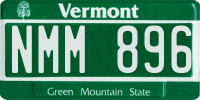 VT license plate NMM896