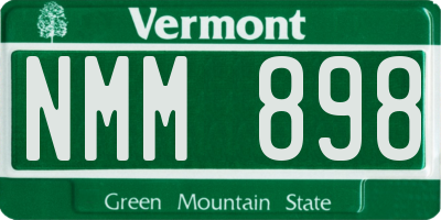 VT license plate NMM898