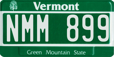 VT license plate NMM899
