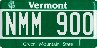VT license plate NMM900