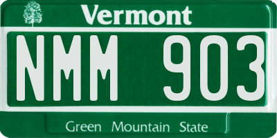 VT license plate NMM903