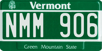 VT license plate NMM906
