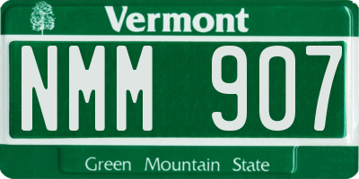 VT license plate NMM907