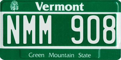 VT license plate NMM908