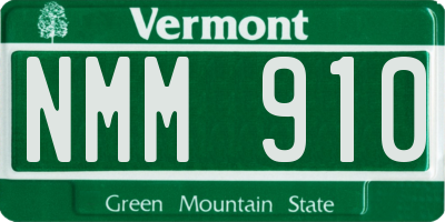 VT license plate NMM910