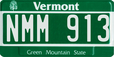 VT license plate NMM913