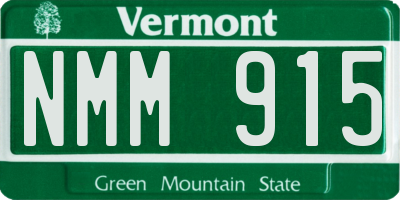 VT license plate NMM915