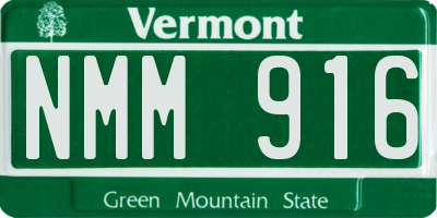 VT license plate NMM916