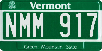 VT license plate NMM917