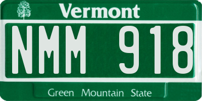 VT license plate NMM918