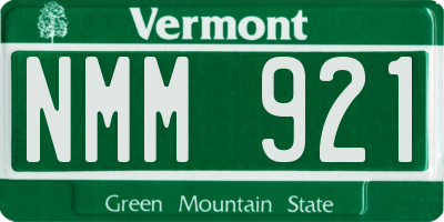 VT license plate NMM921