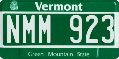 VT license plate NMM923