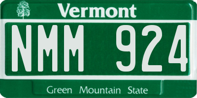 VT license plate NMM924