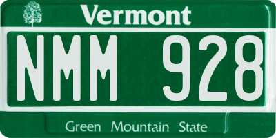 VT license plate NMM928
