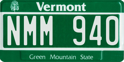 VT license plate NMM940
