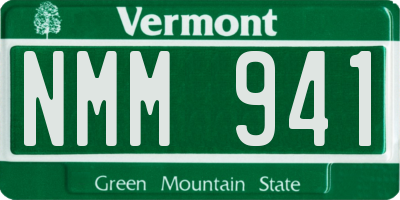 VT license plate NMM941