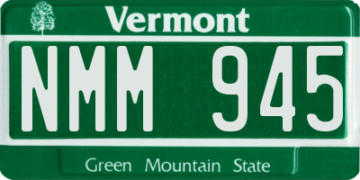 VT license plate NMM945