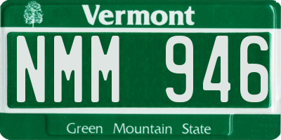 VT license plate NMM946