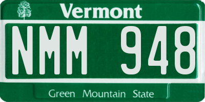 VT license plate NMM948