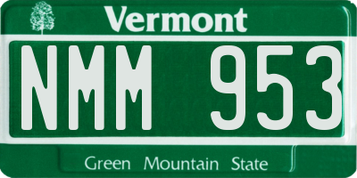 VT license plate NMM953