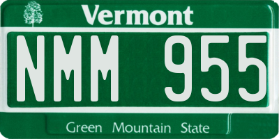 VT license plate NMM955