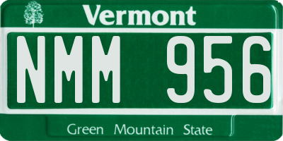 VT license plate NMM956