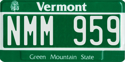 VT license plate NMM959