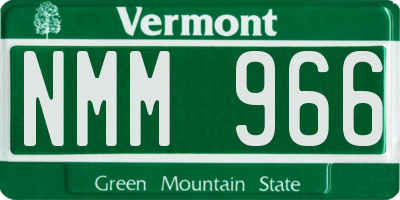 VT license plate NMM966
