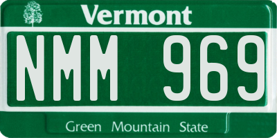VT license plate NMM969
