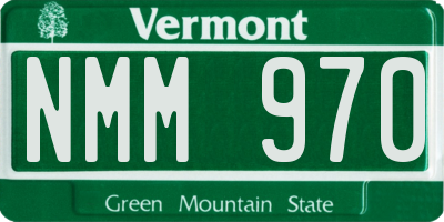 VT license plate NMM970