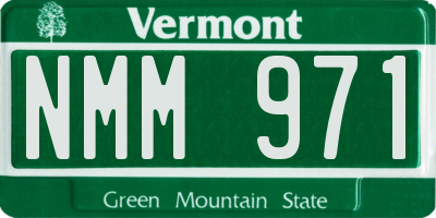VT license plate NMM971