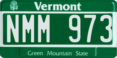 VT license plate NMM973