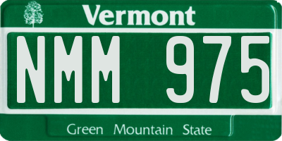 VT license plate NMM975