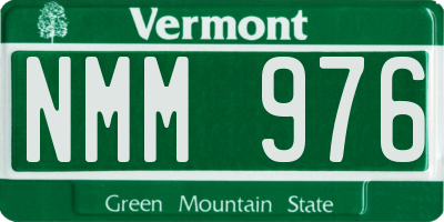 VT license plate NMM976