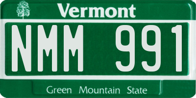 VT license plate NMM991