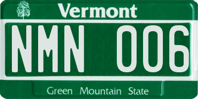 VT license plate NMN006